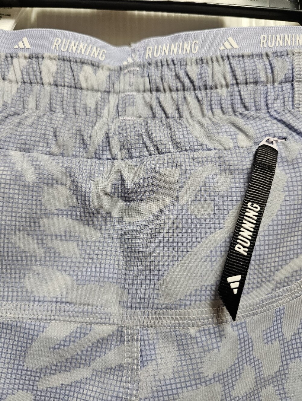 Adidas Blue White Running Shorts 3XS NWT 3 Stripe Athletic Activewear - Picture 6 of 10